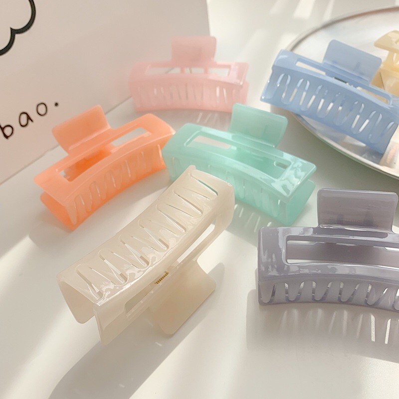 Kẹp càng cua nhựa cứng màu pastel kẹp búi tóc - tiemcuaan