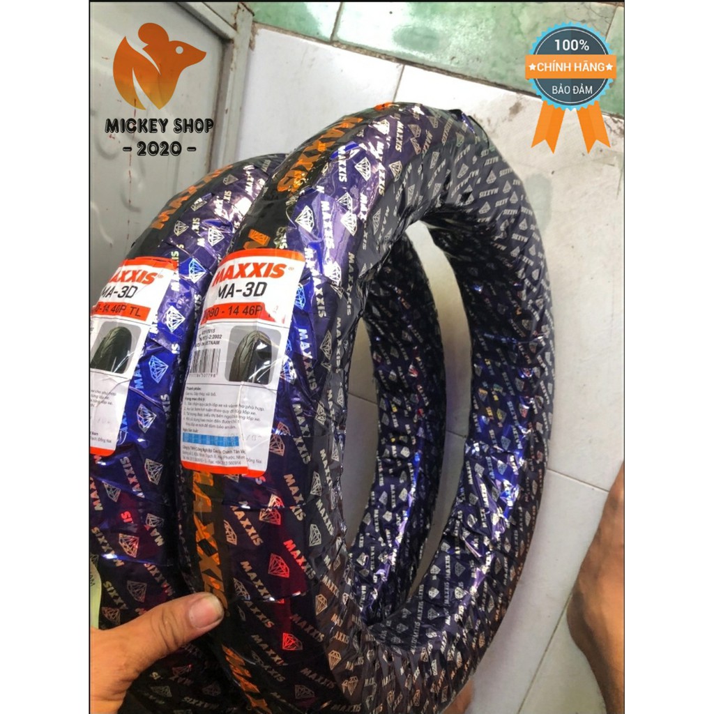 [ CHÍNH HÃNG ] Vỏ Lốp Maxxis Diamond MA-3D 80-90-100/90-14 46P TL cho xe  PCX, Sh mode, Airblade