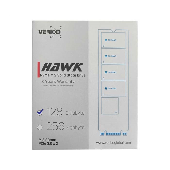 Ổ cứng SSD 256GB Verico Hawk NVMe PCIe Gen3x2 M.2 2280 | BigBuy360 - bigbuy360.vn