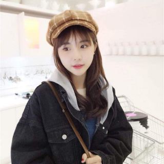 Mũ nồi caro lưỡi trai, mũ beret lưỡi trai