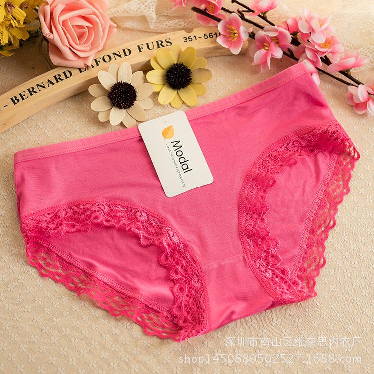 Brief Ice Silk Material Lace Pants For Women