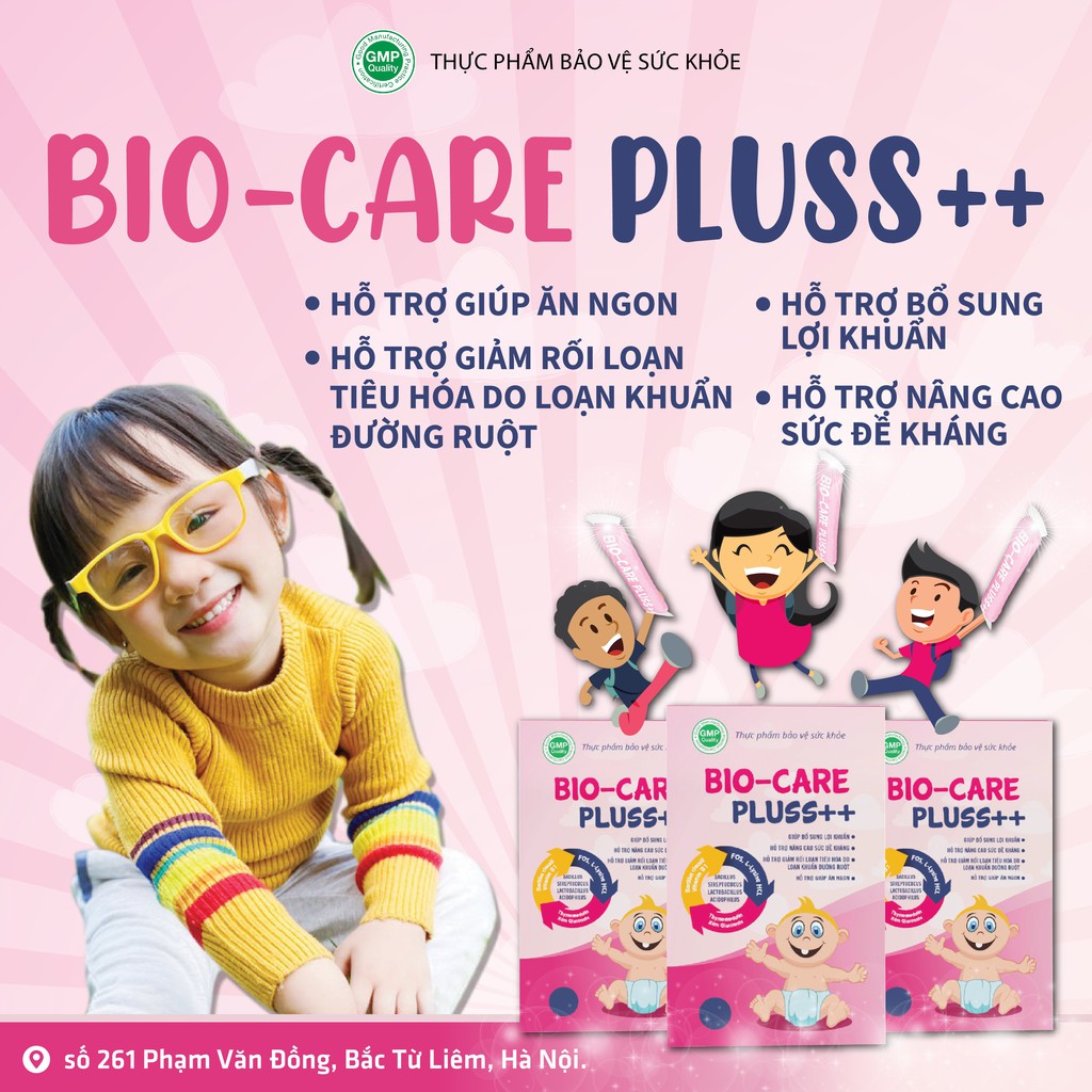 Bio Care Pluss ++ Trẻ hết biếng ăn, tăng cân, sức đề kháng tốt - Dược Biolab