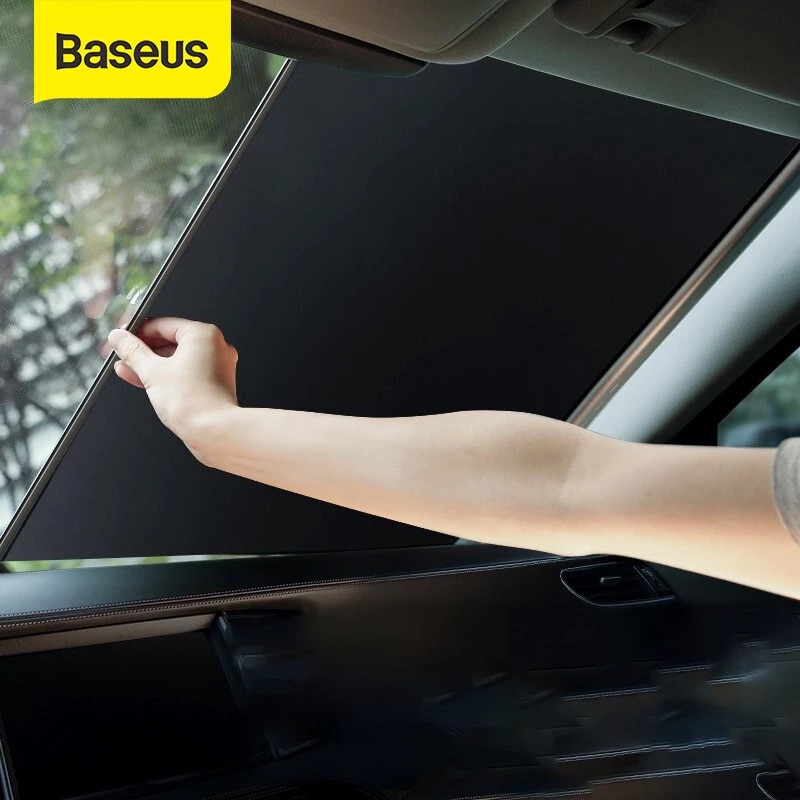 Tấm Chắn Nắng Kính Lái Xe Hơi Baseus , kích thước cao 58cm/64cm, kéo dài tối đa 1,4m