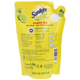 Nước Rửa Chén Sunlight Chanh 100 Túi 2.6~ 3.5kg
