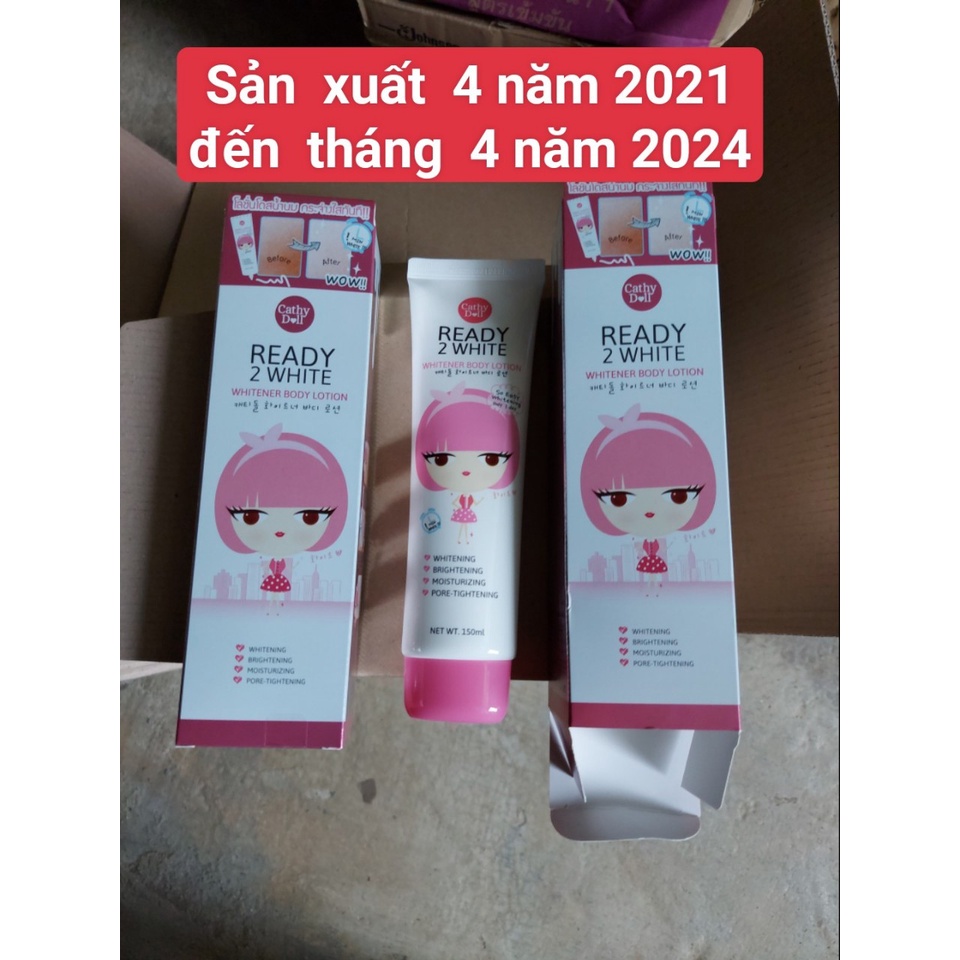 Kem dưỡng trắng da và Make up body Ready 2 White Cathy doll