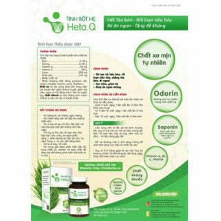Combo 2 hộp tinh bột hẹ Heta.Q ( kèm quà)