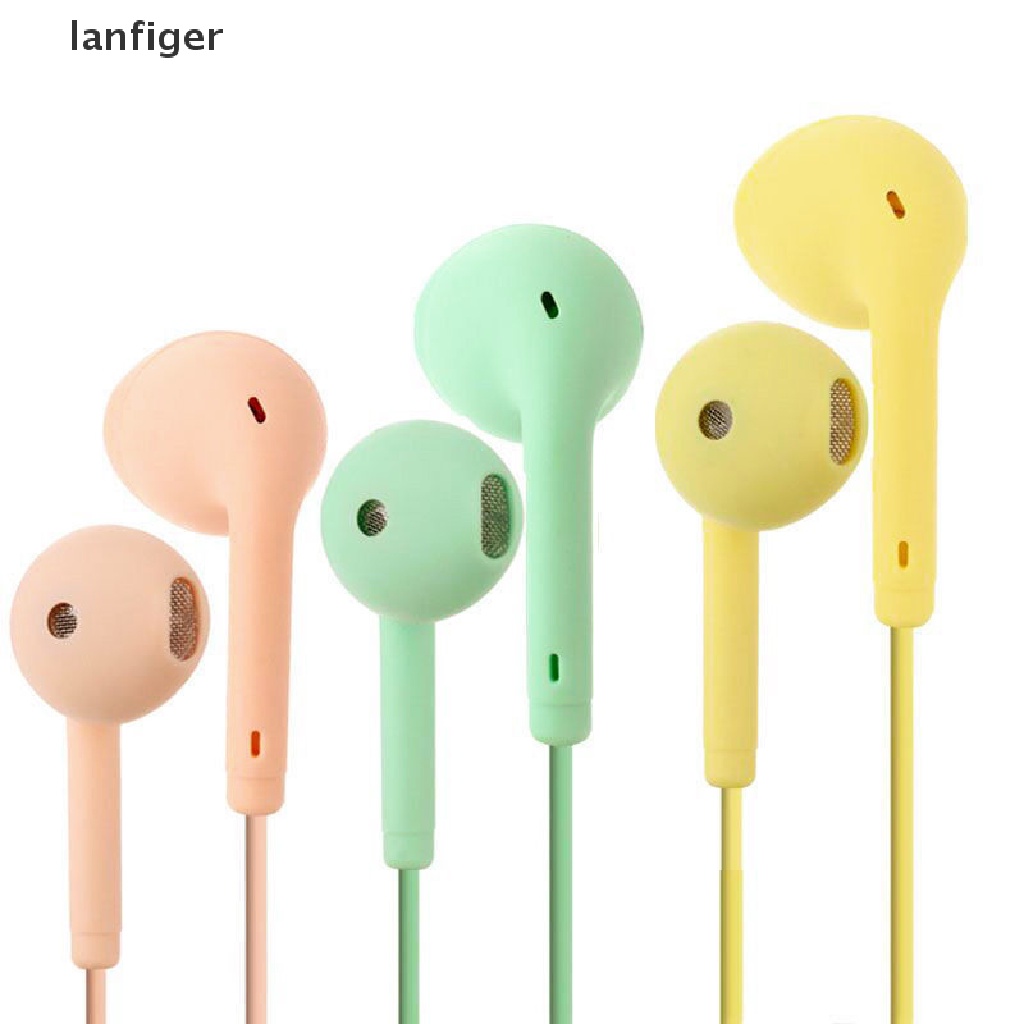 Tai Nghe Thể Thao Lanf Có Dây 8 Màu Đầu Cắm 3.5mm Tích Hợp Micro