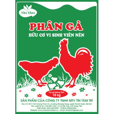 Phân gà hữu cơ vi sinh viên nén (túi 1kg) Phân bón chuyên hoa, cây cảnh, rau sạch, cây ăn quả...