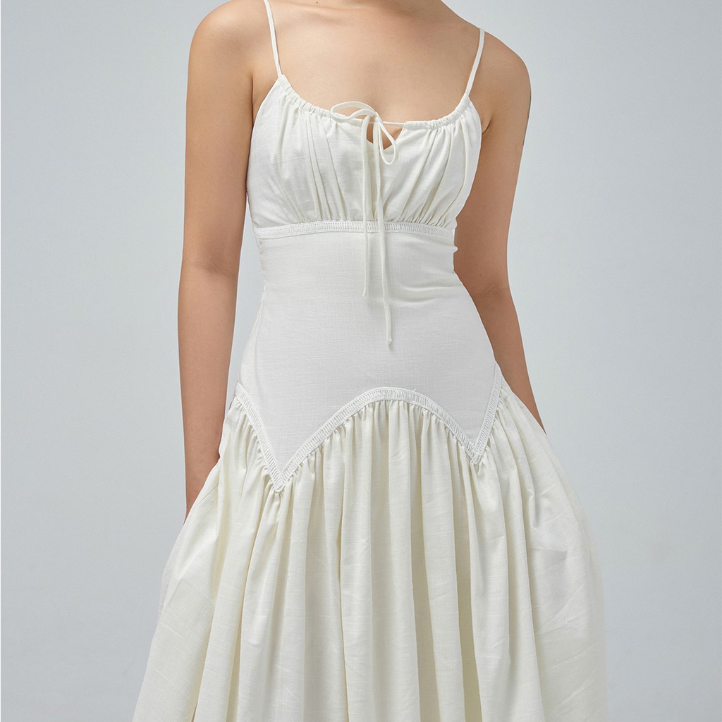 DEAR JOSÉ - Đầm dài hai dây A True Love Kiss vải linen trắng | BigBuy360 - bigbuy360.vn