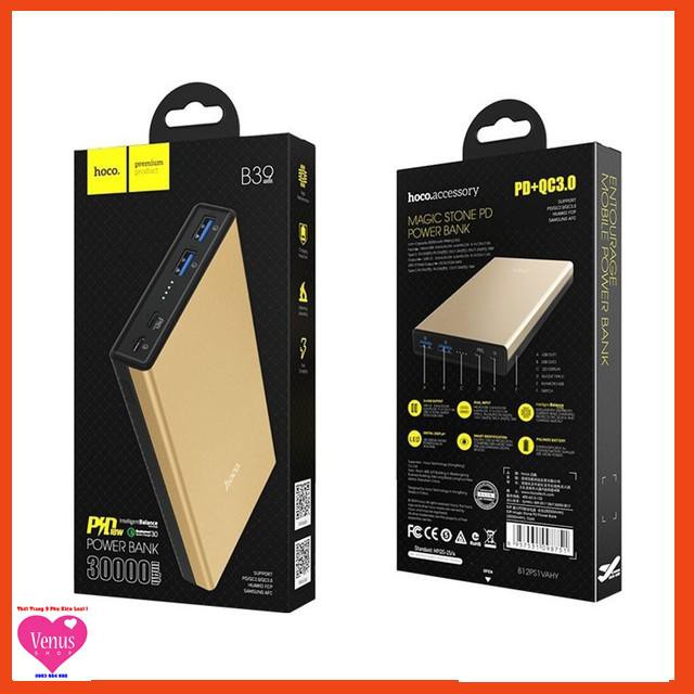 Pin Sạc Dự Phòng 30000mAh Hoco B39 Magic Stone - Hỗ trợ QC 3.0 và PD QC 18W HÀNG LOẠI 1