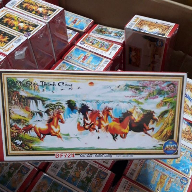 TRANH ĐÍNH ĐÁ MÃ ĐÁO THÀNH CÔNG DF724 (120*55)