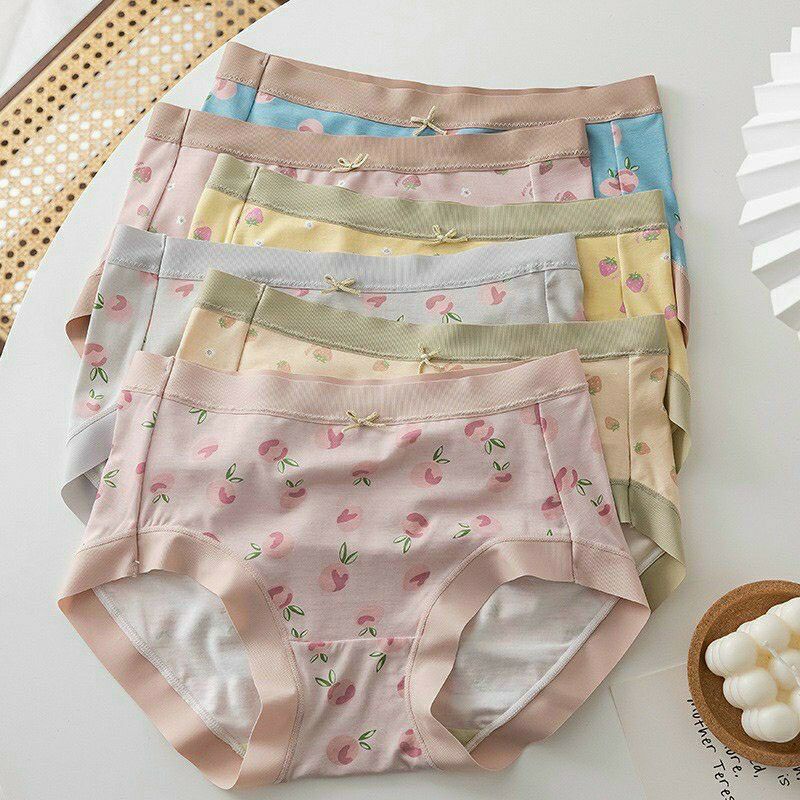 Quần lót su cotton cao cấp hình quả dâu siêu xinh, quần chíp đáy kháng khuẩn cạp cao nâng mông. | BigBuy360 - bigbuy360.vn