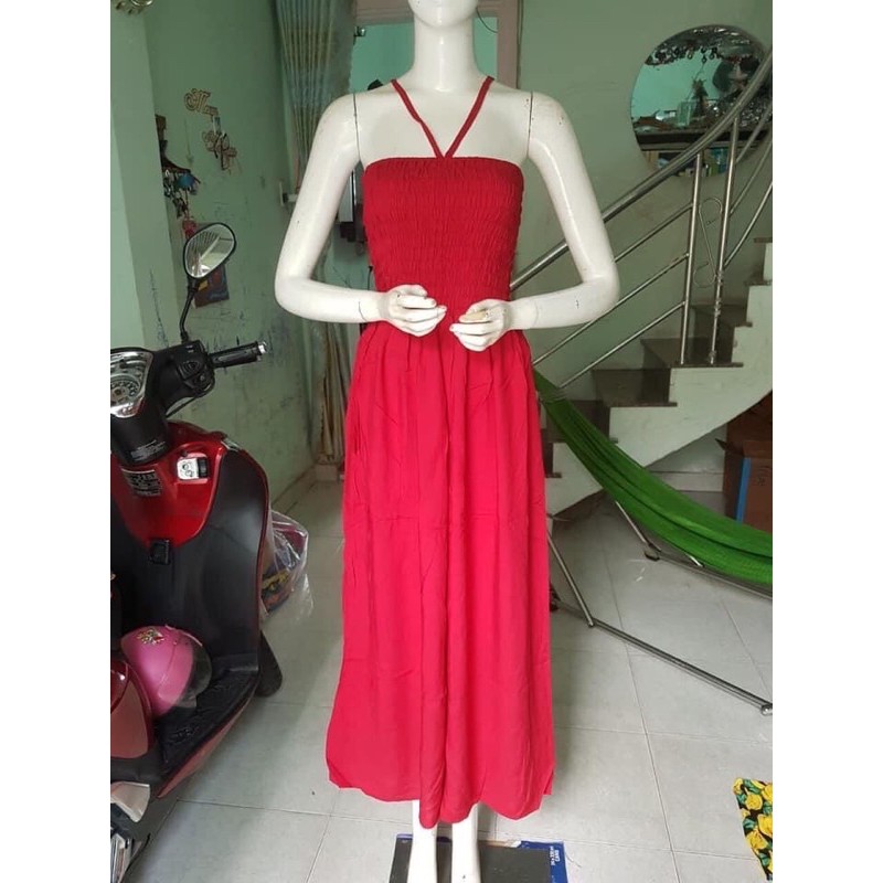 [chọn màu]Đầm maxi ống thổ cẩm dài 1m2 | BigBuy360 - bigbuy360.vn