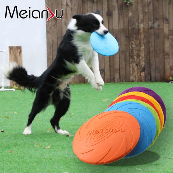 Meianju Đồ chơi thú cưng thân thiện với chó Frisbee Dog Silicone Bad Bad Pansoft Swoofing Đào tạo ném đồ chơi