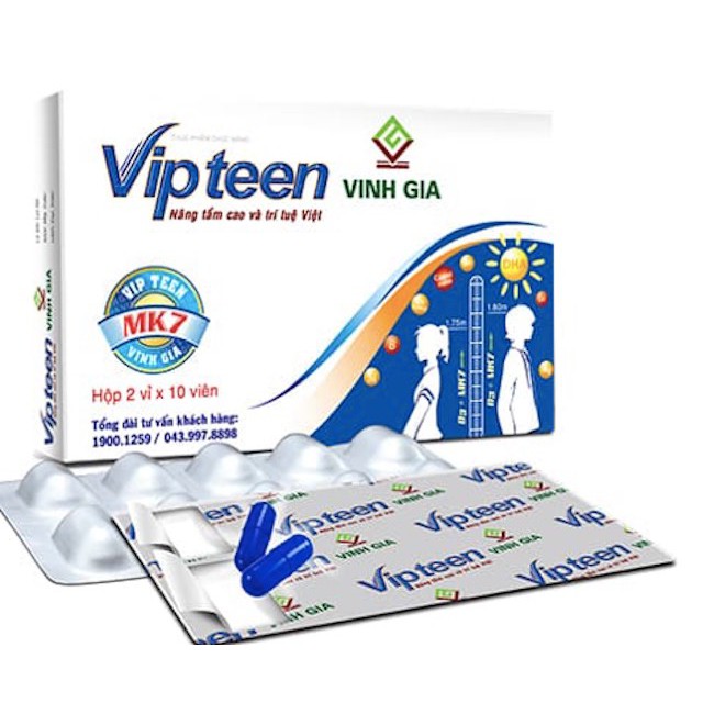 Vipteen Vinh Gia - Nâng cao tầm vóc Việt, Tăng chiều cao cho trẻ, Giảm ốm vặt, Tăng sức đề kháng cho trẻ