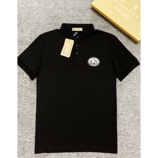 Bu1berr1 Summer 2020 short-sleeved men's shirts, pure cotton fabric, Pegasus leather badge, cotton fabric, no polo
