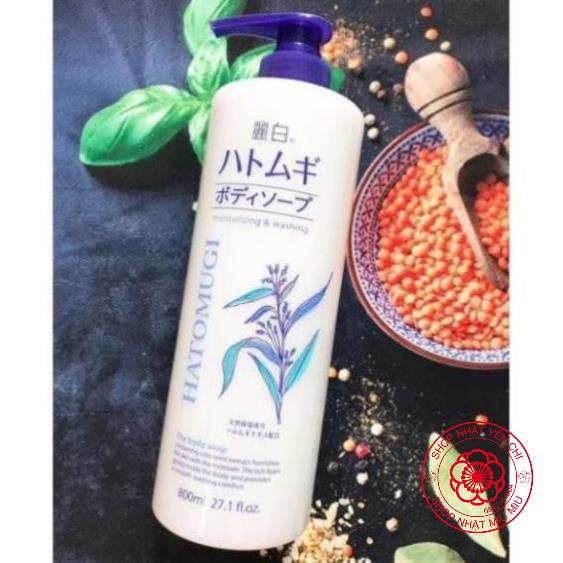 Sữa tắm dưỡng da Hatomugi moisturizing washing 800ml