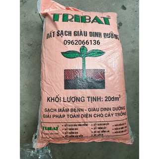 Đất sạch Tribat giàu dinh dưỡng bao to 20dm3