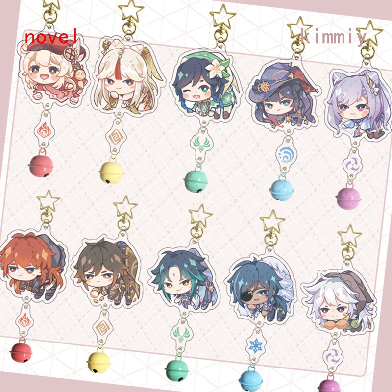 Móc Khóa Nhựa Acrylic Hình Nhân Vật Game Novel Genshin