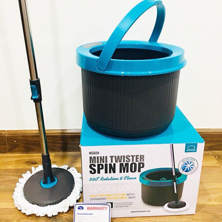 Cây Lau Nhà Lock&amp;Lock Mini Twister Spin Mop Xoay 360 Độ HPP345