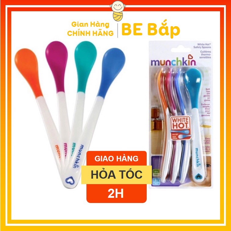 Thìa Mềm Báo Nóng Munchkin Cho Bé Ăn Dặm Tách Lẻ - Bố Bắp Store