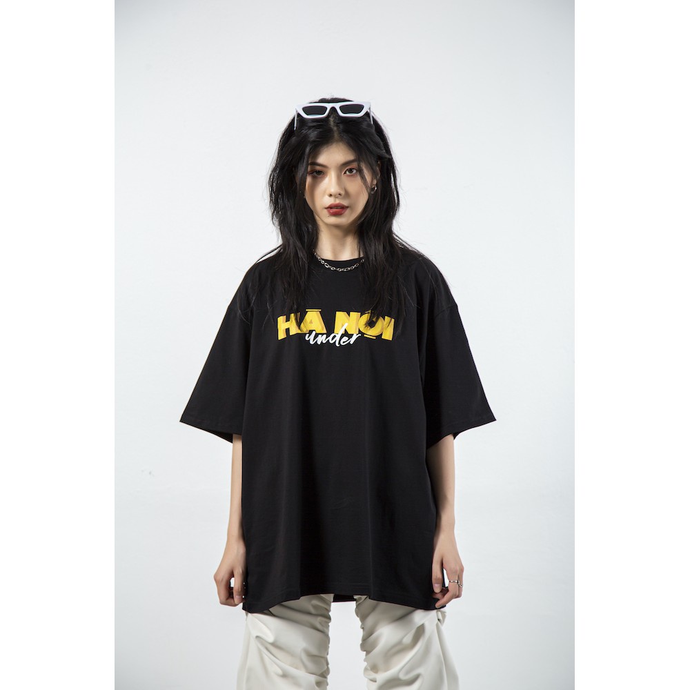 Áo Thun Tay Lỡ Hà Nội Áo Phông Hanoi Under Nam Nữ Unisex - In Hình Local Brand Streetwear Oversize Form Rộng