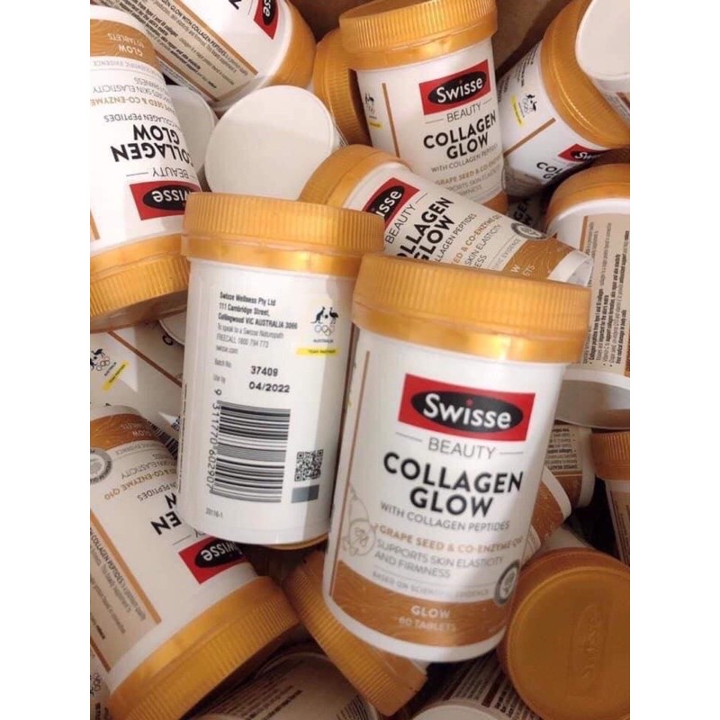VIÊN UỐNG COLLAGEN GLOW SWISSE DATE 7/2022 | Thế Giới Skin Care