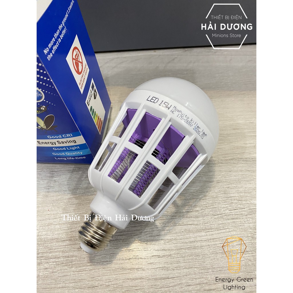 Bóng Đèn Led Chiếu Sáng Kiêm Bắt Muỗi 15w/20w Diệt Muỗi , Côn Trùng An Toàn Hiệu Quả Chống nước- Bảo hành 1 năm