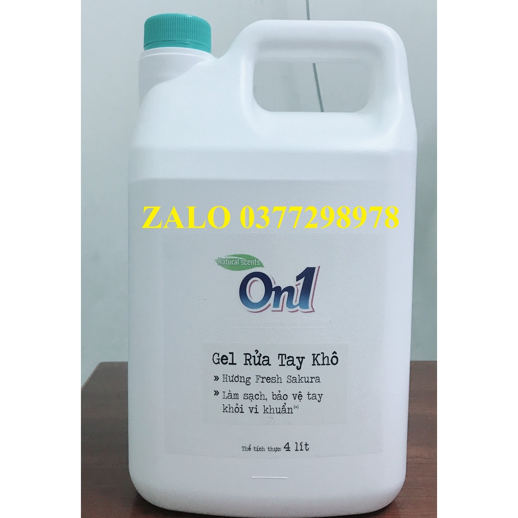HOẢ TỐC SIÊU NHANH 🚚 GEL On1 Can 4 lít 4l rửa tay khô sát khuẩn SIÊU RẺ