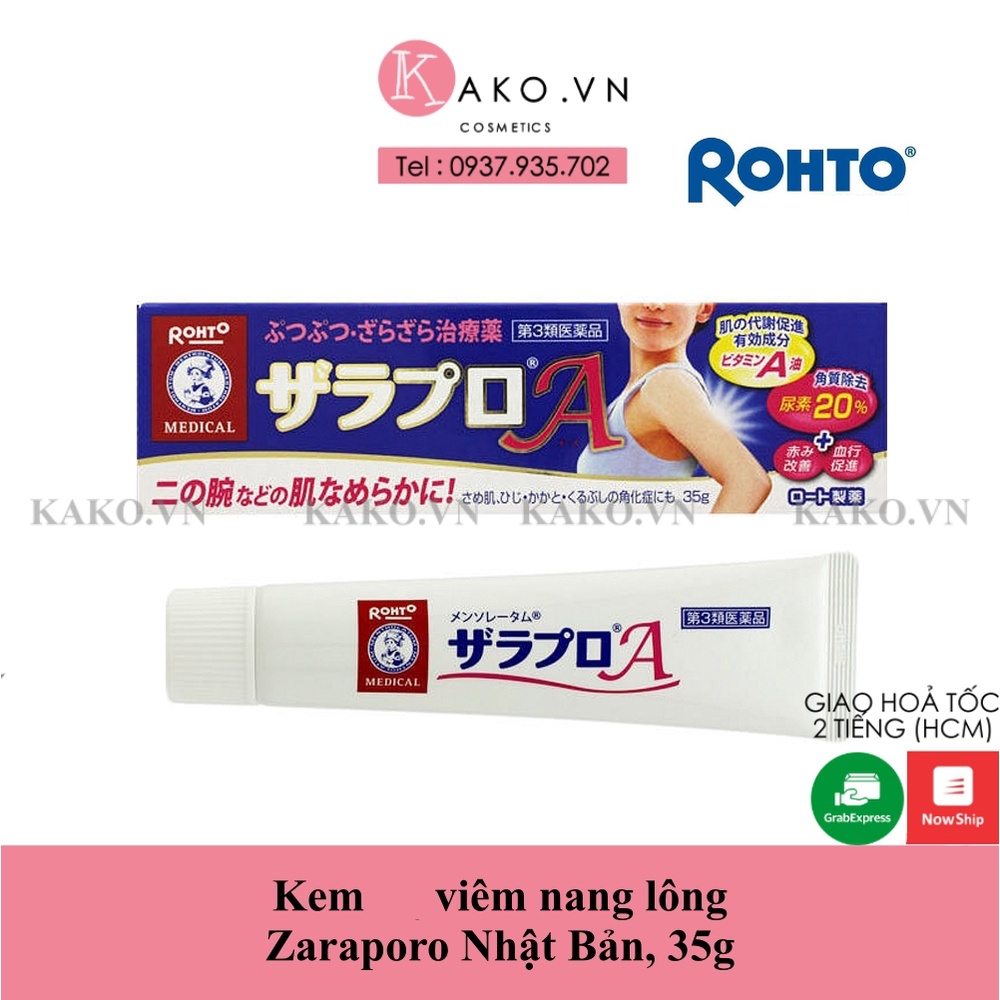 Kem nang lông Rohto Zaraporo 35g Nhật Bản