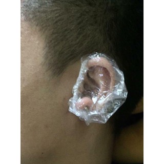 Combo 100 Túi chụp tai bằng nilon - Dùng cho salon tóc làm dịch vụ hóa chất ngăn hóa chất vào tai