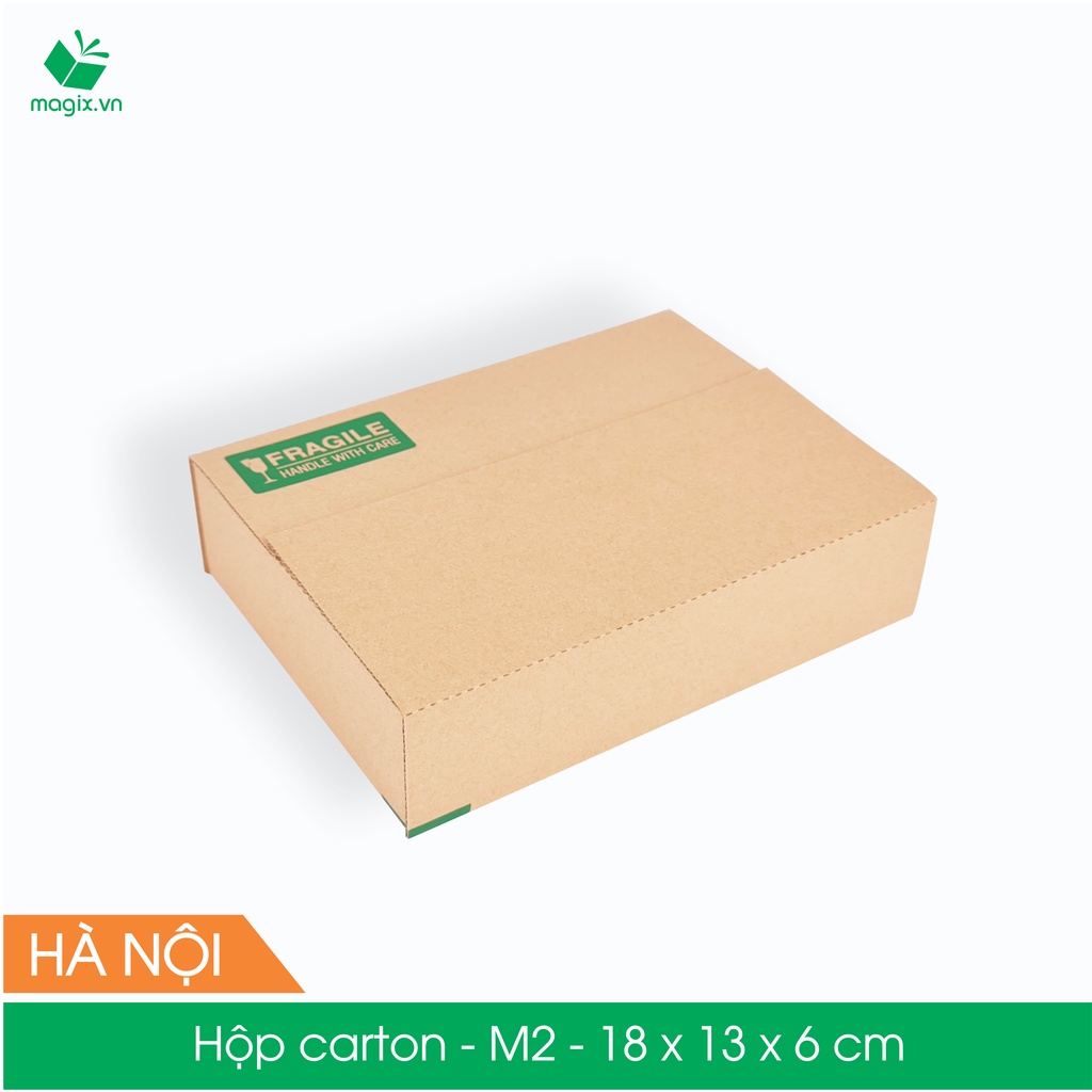 M2 - 18x13x6 cm - 50 Thùng hộp carton đóng hàng