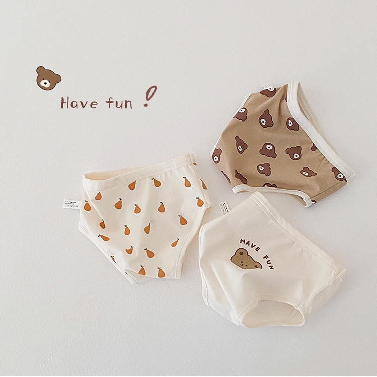 Set 3 quần chip/boxer cotton họa tiết thú cưng cho bé Q888 [Đọc kỹ phần mô tả]