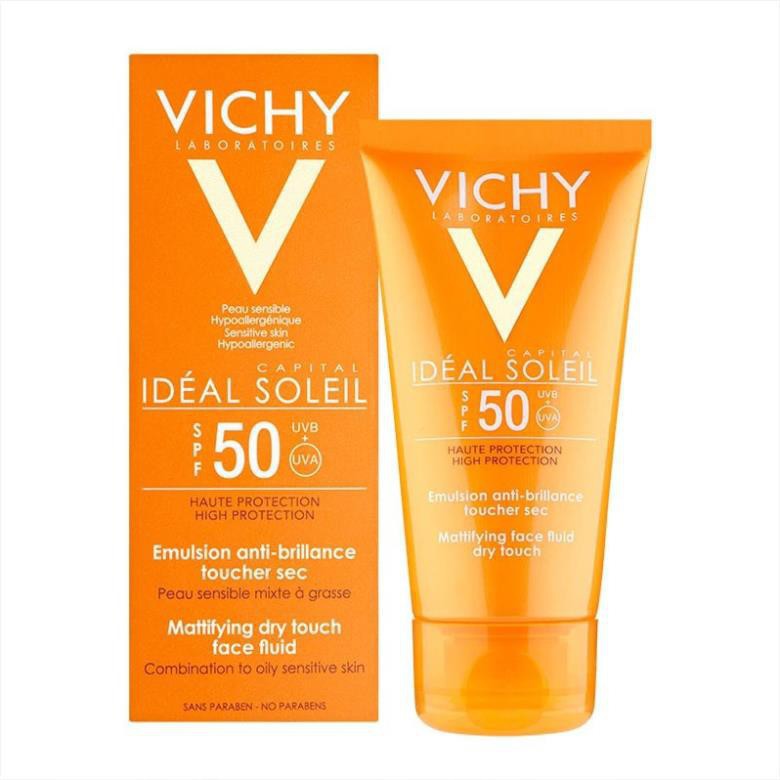 {Siêu Chống Nắng} Kem Chống Nắng Vichy SPF50 Không Gây Nhờn Rít Không Màu SPF50 Vichy Capital Soleil (50ml)