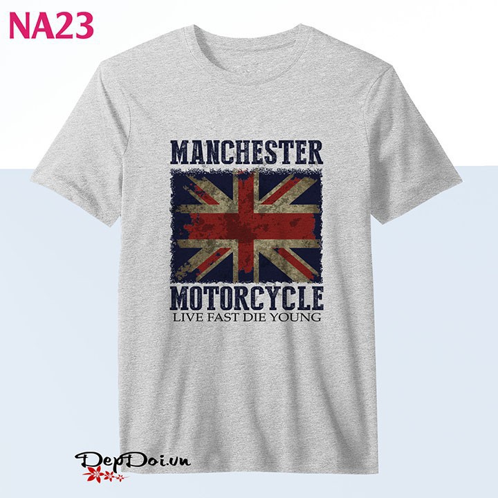 Áo thun nam thời trang Manchester Motorcycle NA23