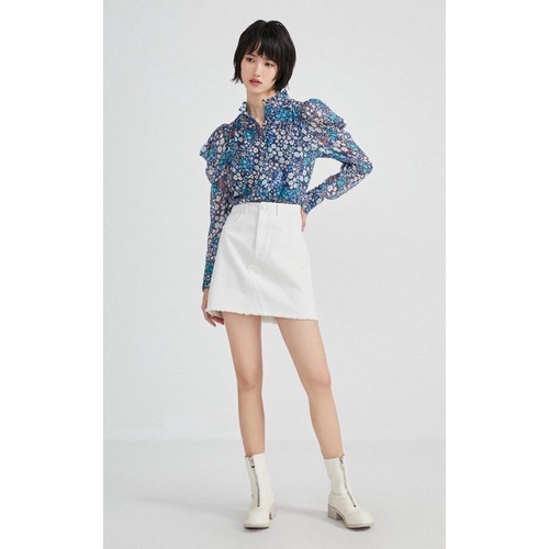 Áo sơ mi hoa xanh Only