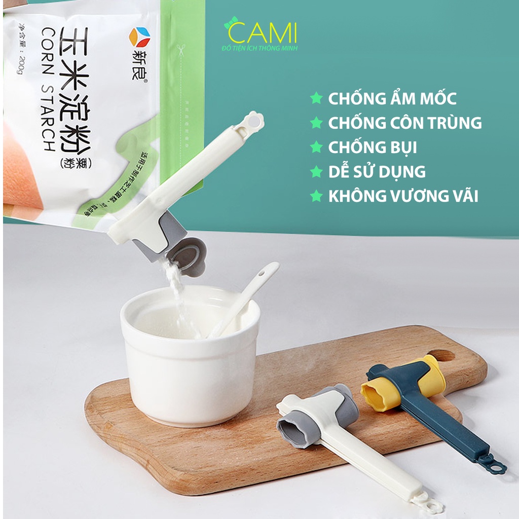 Kẹp miệng túi, niêm phong túi bảo quản thực phẩm bằng nhựa siêu tiện lợi_Cami_CMPK192