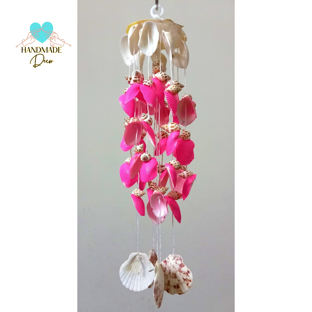 Chuông gió treo cửa làm từ  vỏ sò trang trí ,decor phong cách biển