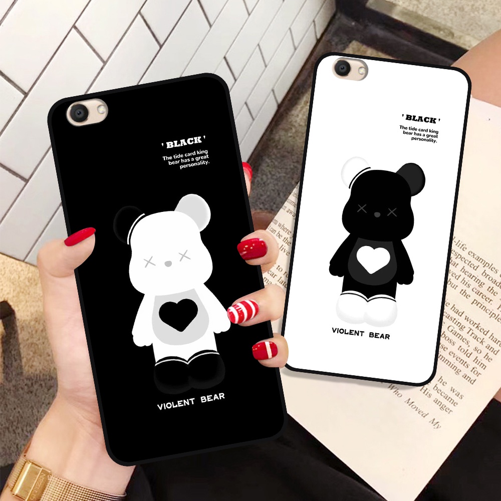 Ốp Vivo V5 / Y67 in hình họa tiết Mountain, Be@rbrick dễ thương (T13 - T18)