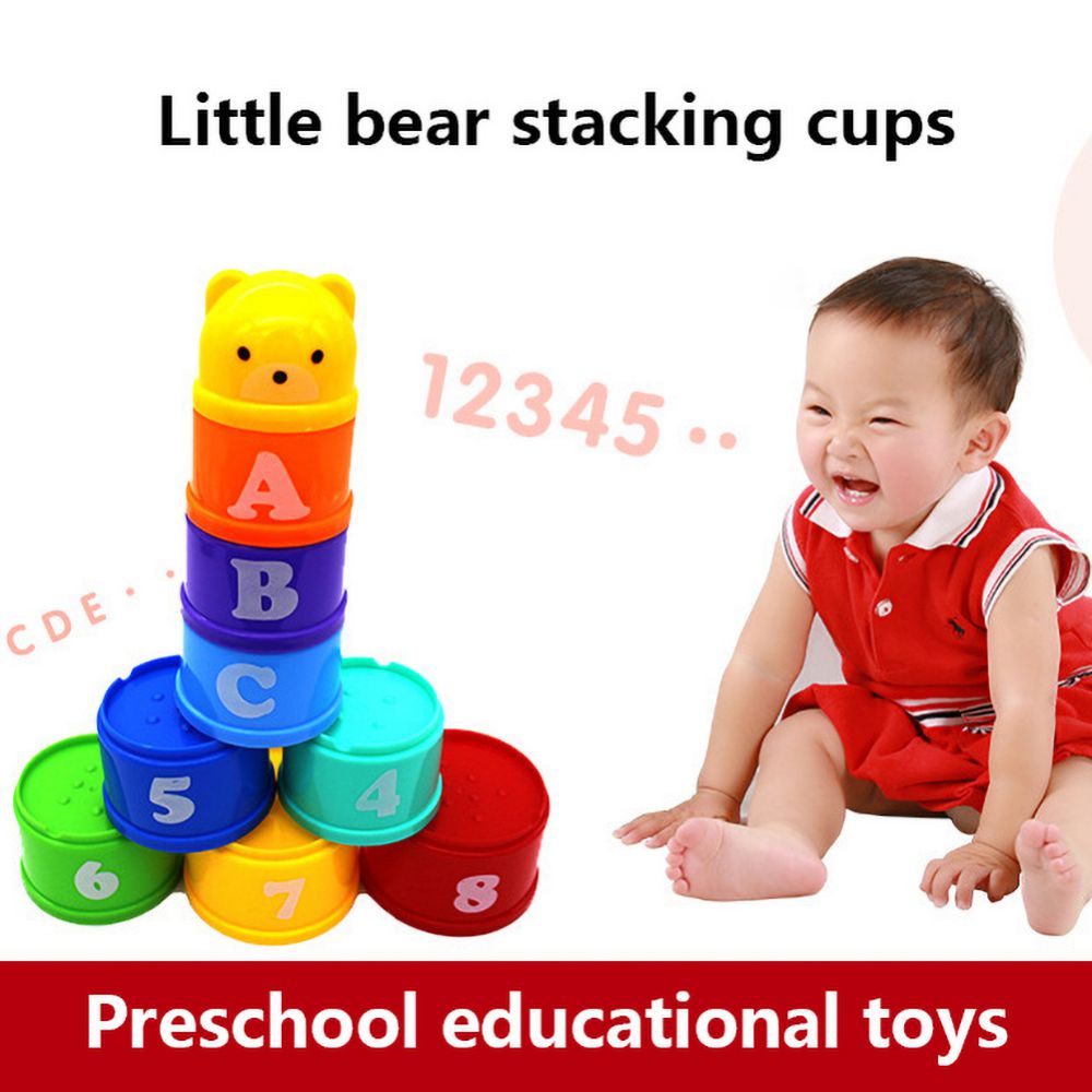 Đồ chơi ly xếp hỗ trợ khả năng phối hợp tay mắt giáo dục sớm cho bé