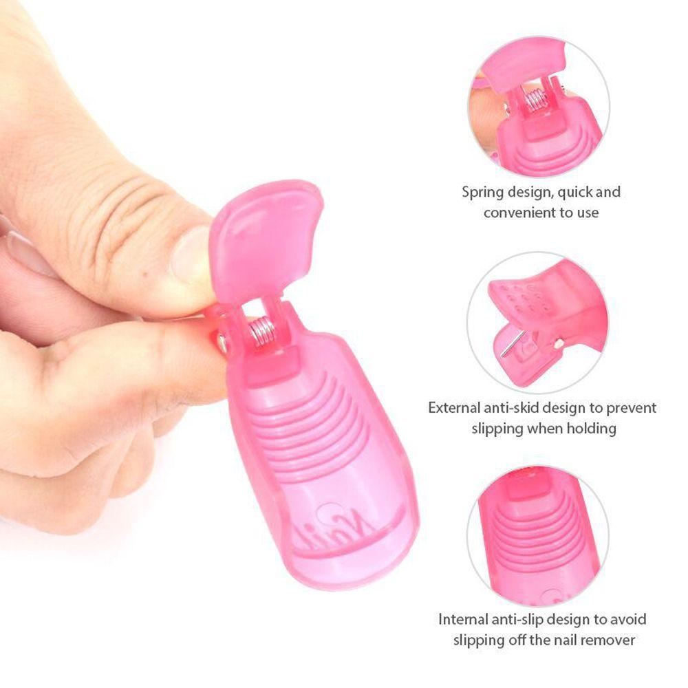 Kẹp Ủ Móng Tay Bằng Nhựa Màu Sắc Hồng Tím Xinh Xắn
