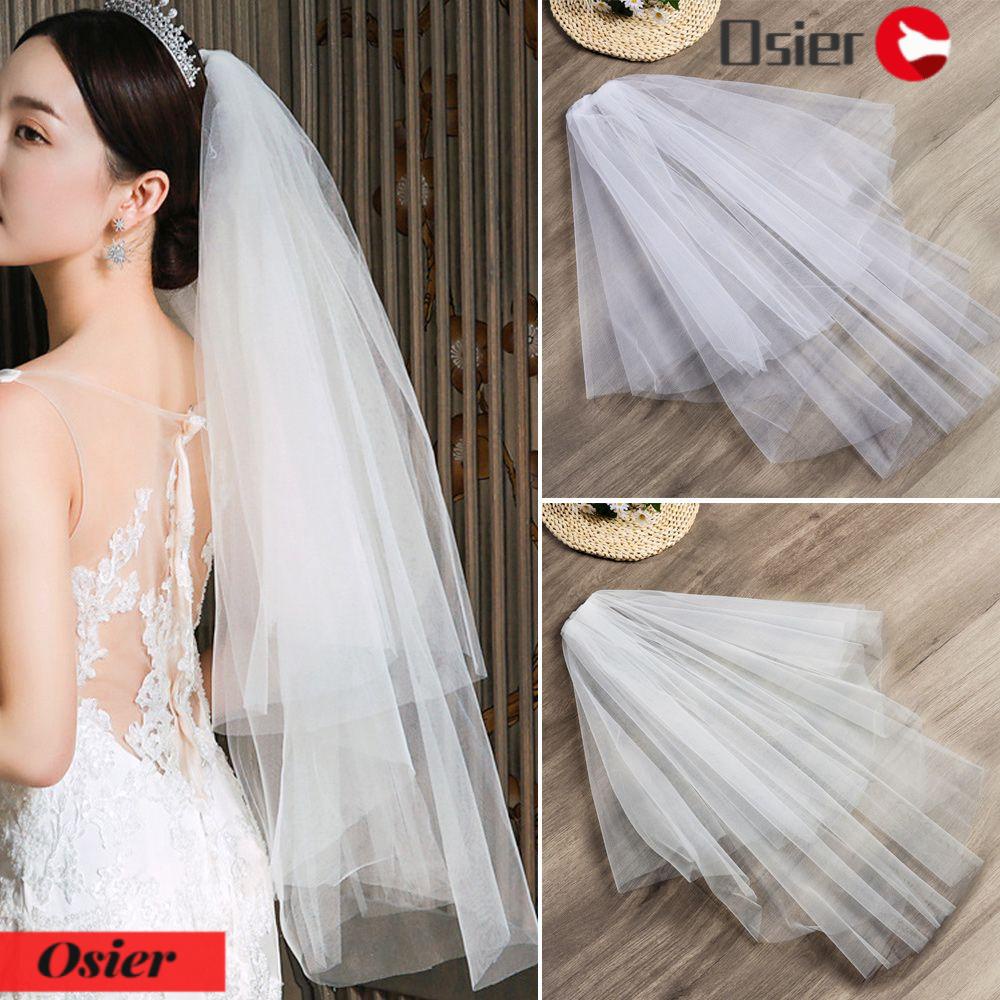 Mạng Che Mặt Hai Lớp Ngắn Đơn Giản Kèm Lược 1 Cho Cô Dâu