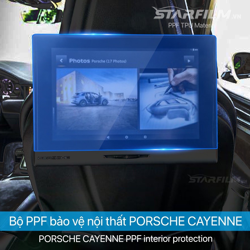 Bộ PPF bảo vệ chống xước nội thất STARFILM cho Porsche Cayenne 2022