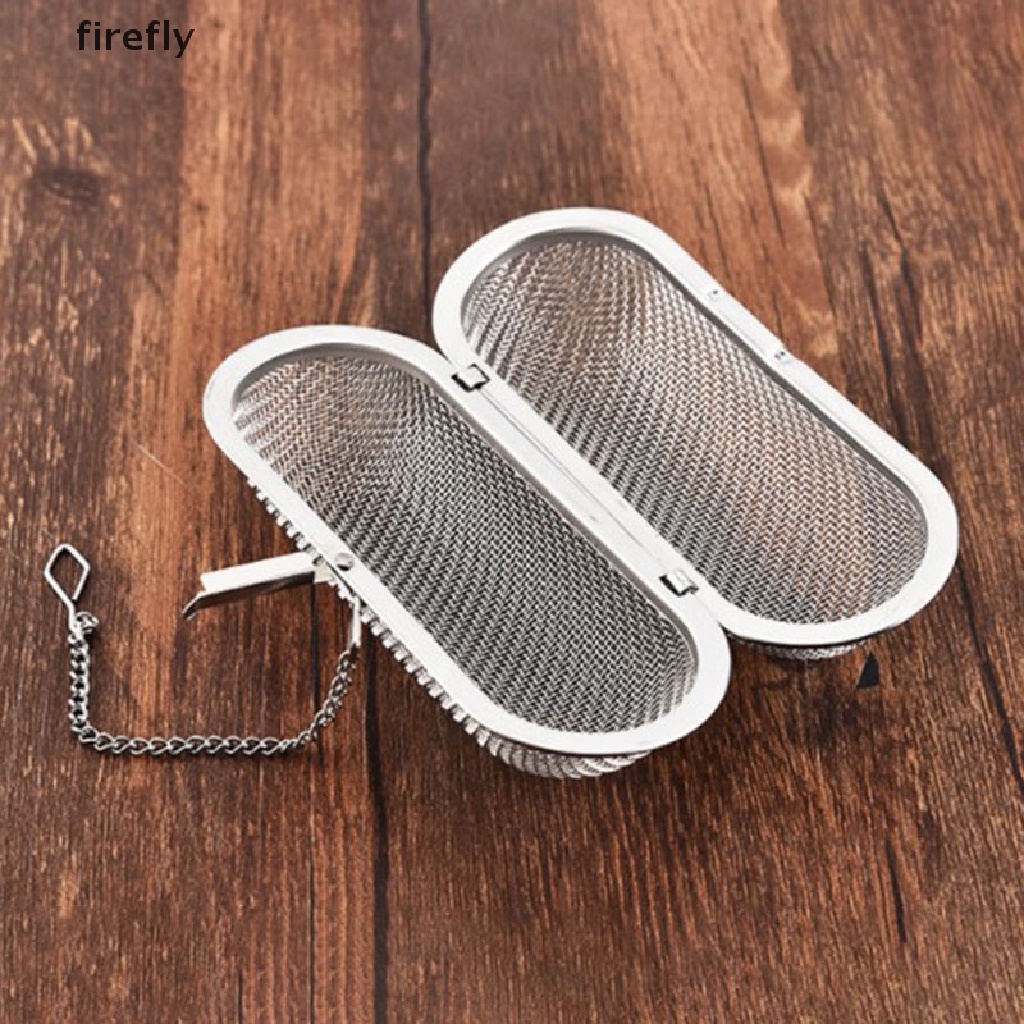 Dụng Cụ Lọc Trà Hình Chữ Nhật Bằng Thép Không Gỉ Có Thể Tái Sử Dụng Kèm Dây Xích