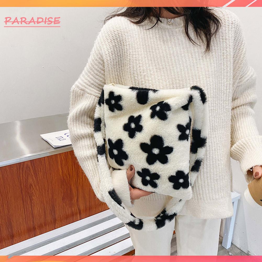 Túi Tote Đeo Vai Vải Bông In Họa Tiết Hoa Thời Trang Đường Phố