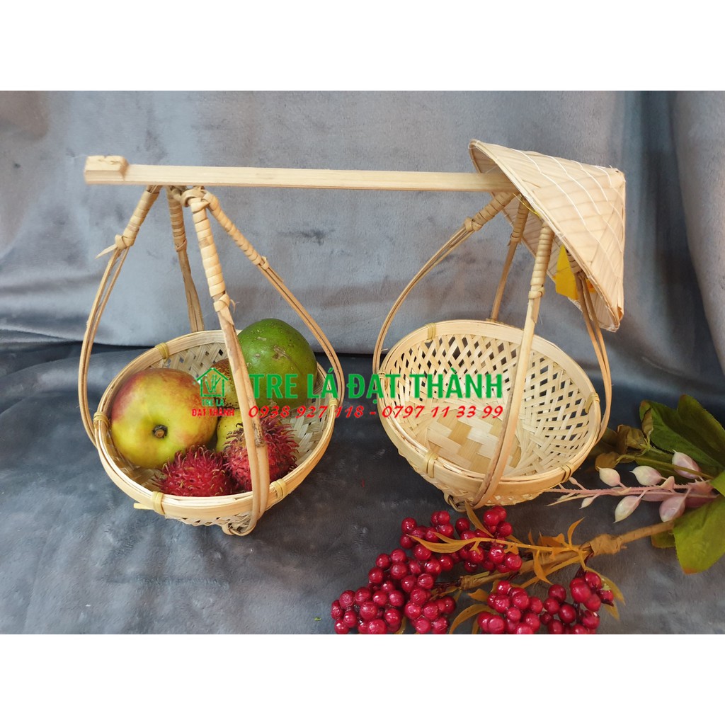 Quang gánh để bàn, sản phẩm trang trí cắm hoa, trang trí bàn thờ size 10cm và 12cm