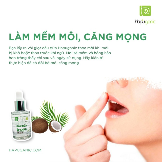 Dầu Dừa Ép Lạnh Cao Cấp Hapu Organic 30ml