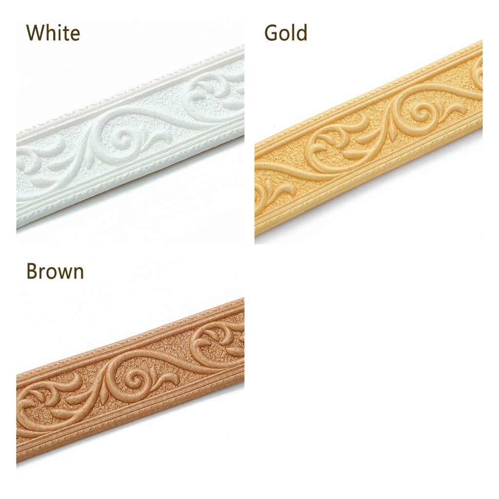 Miếng Dán Viền Tường 3D Chống Thấm Nước Độc Đáo Trang Trí Nhà Cửa DIY