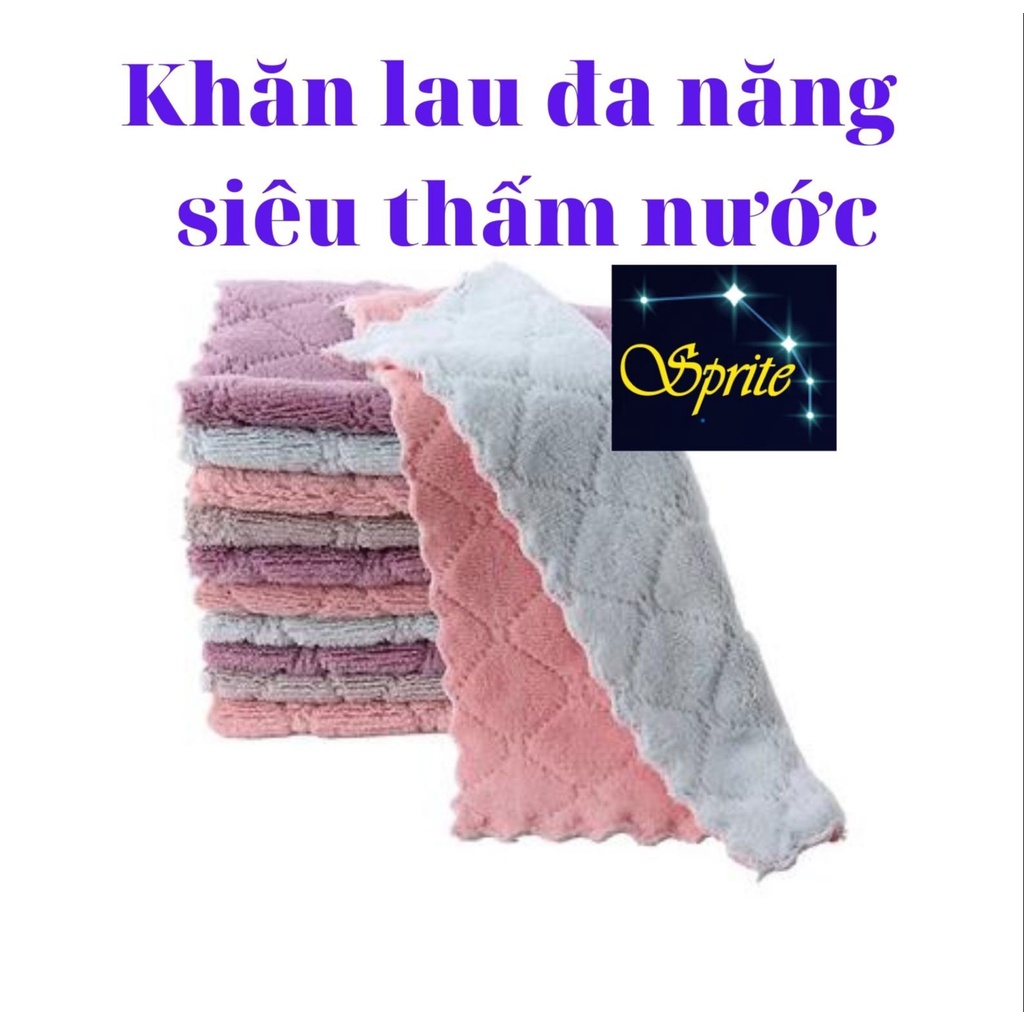 Combo 10 Khăn lau đa năng nhà bếp 2 mặt siêu thấm ,hút ẩm tốt