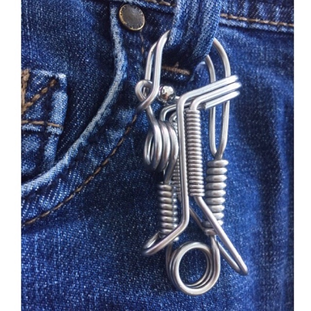 Móc Khóa Inox Uốn Hình Chú Dế